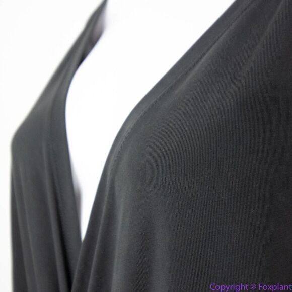 NEW Eloquii black Surplice dolman sleeve Wedge‎ wrap Dress, size 22/24 - Picture 9 of 15